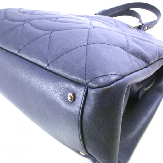 Chanel Caviar Quilted XL Tote Blue 5 of 12