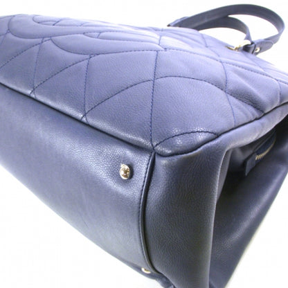 Chanel Caviar Quilted XL Tote Blue 5 of 12