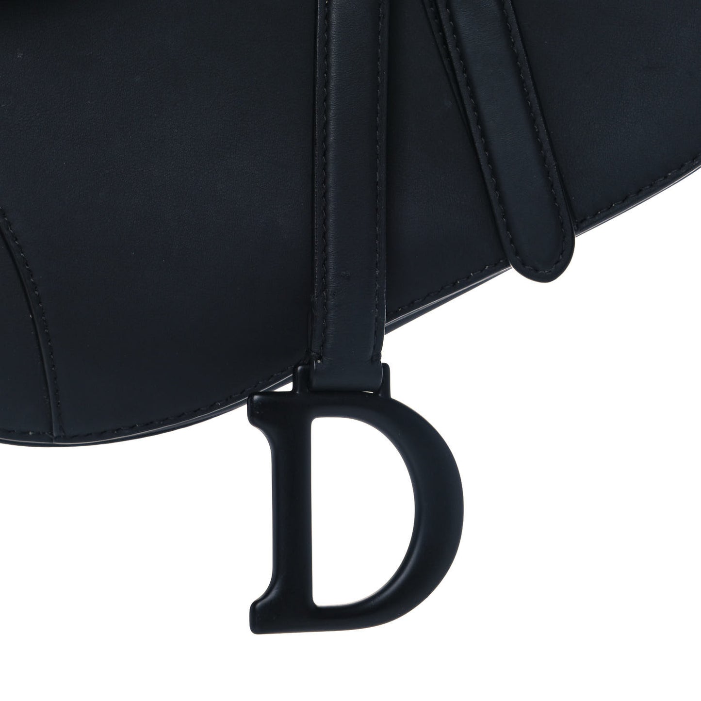 Ultra Matte Calfskin Saddle Bag Black