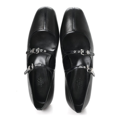 Hermes Nappa Toscan Calfskin Lilia Ballet Flats 38 Black 2 of 10