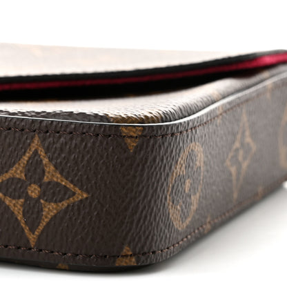 Louis Vuitton Monogram Pochette Felicie Chain Wallet Fuchsia 10 of 10