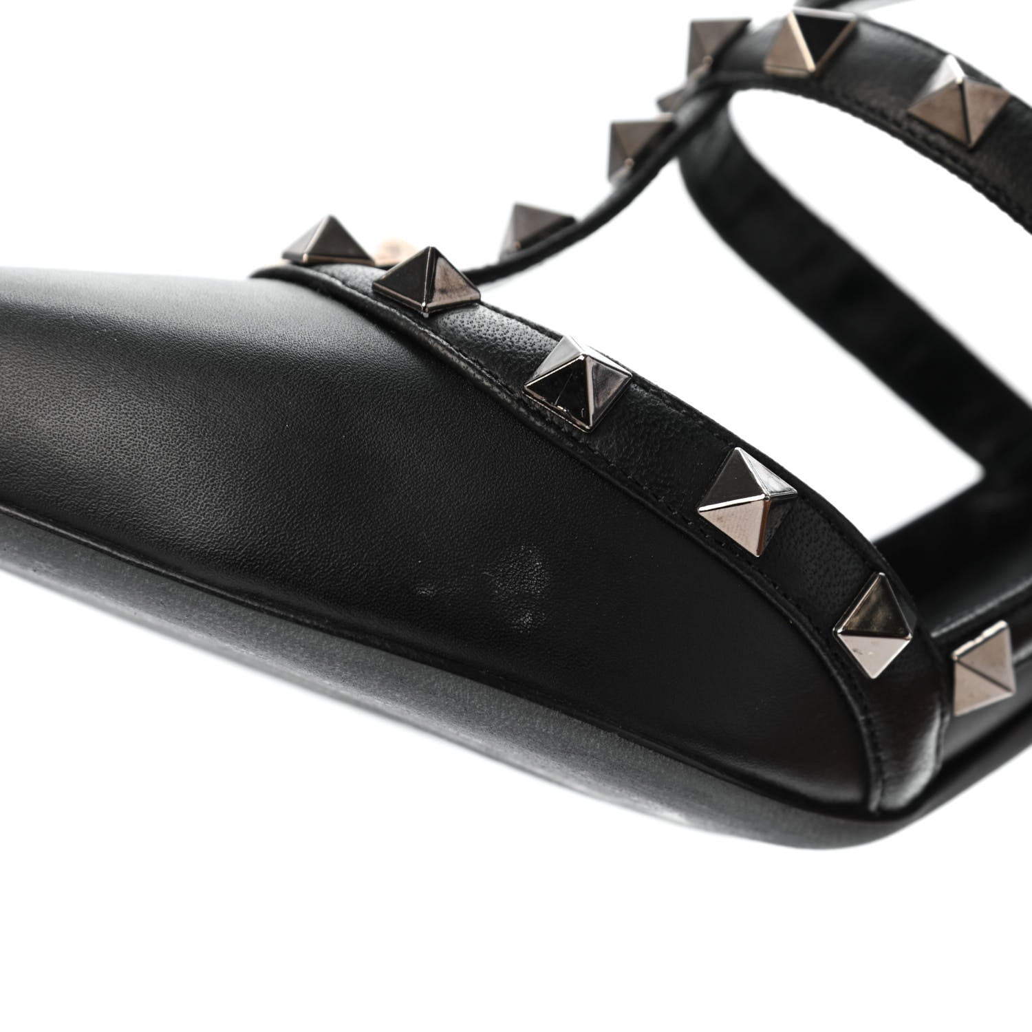 Valentino Garavani Nappa Rockstud Ankle Strap Pumps 40 Black 9 of 16