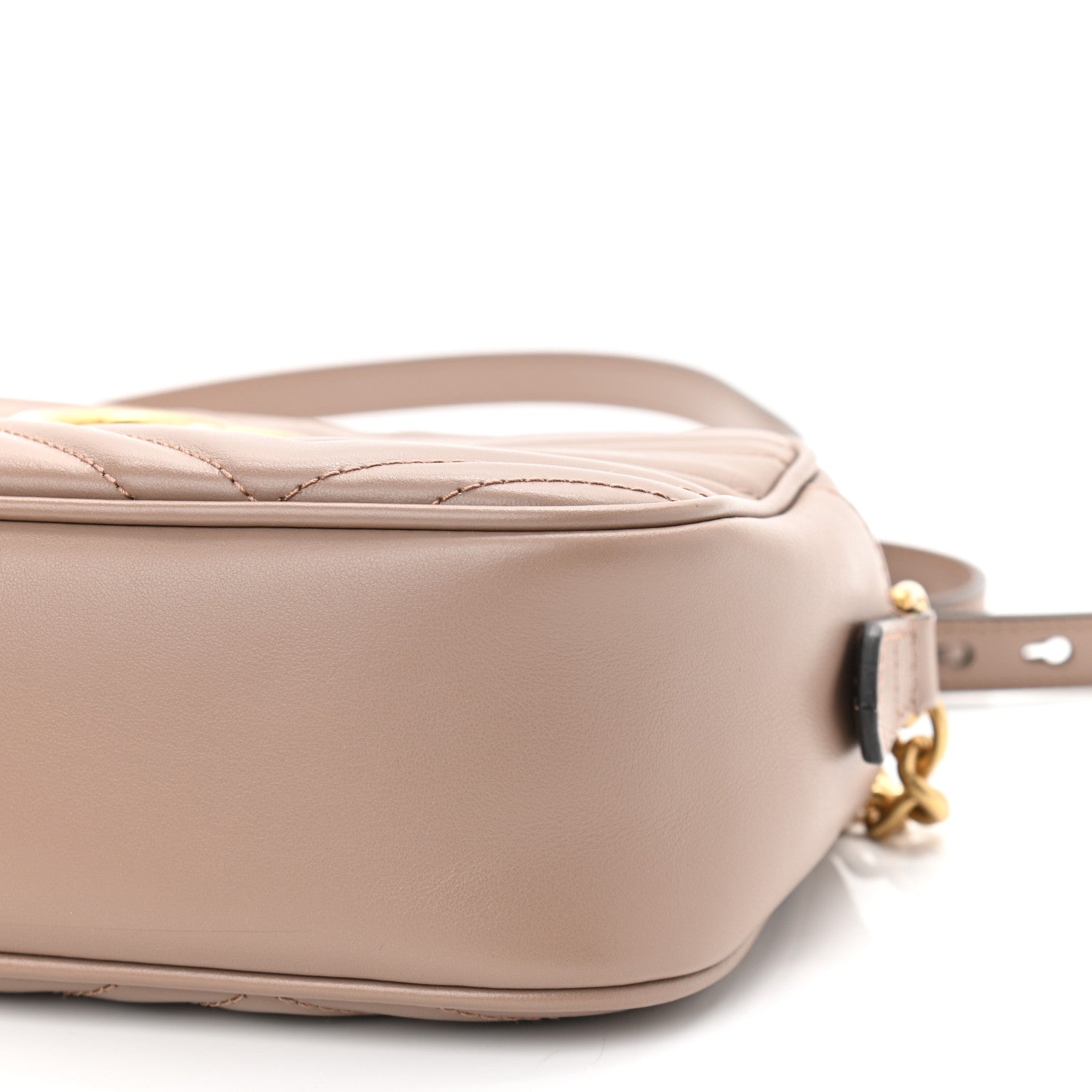 Gucci Calfskin Matelasse Small GG Marmont Chain Shoulder Bag Porcelain Rose 10 of 10