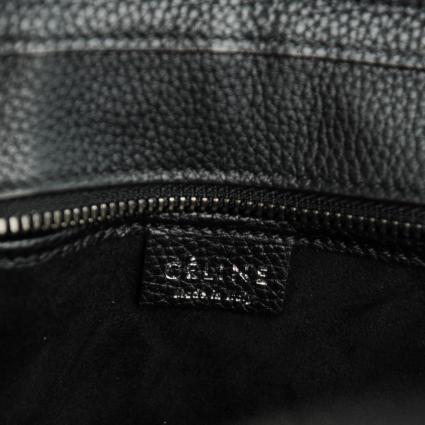 Drummed Calfskin Nano Luggage Black