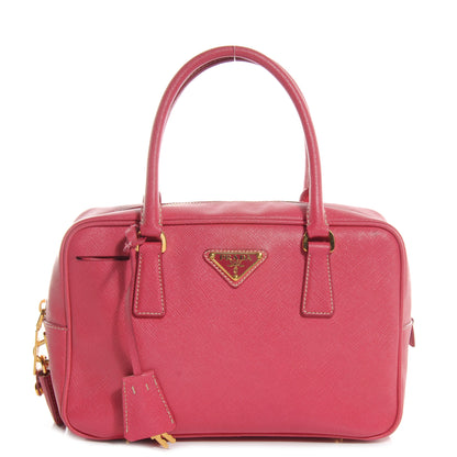 Prada Saffiano Lux Petite Bowler Peonia 1 of 11