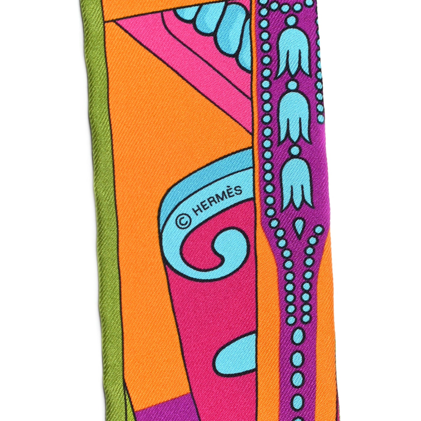 Silk Balade en Berline Twilly Fuchsia Orange Vert