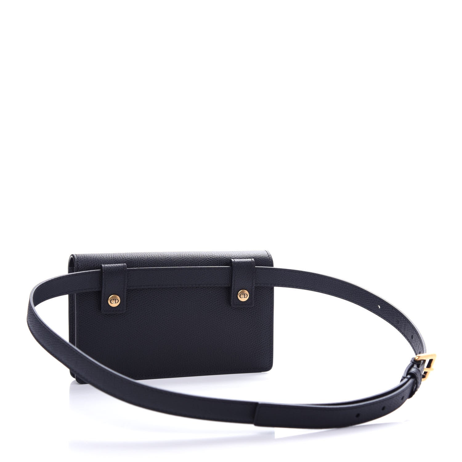 Christian Dior Grained Calfskin Saddle Belt Bag Black 3 of 11