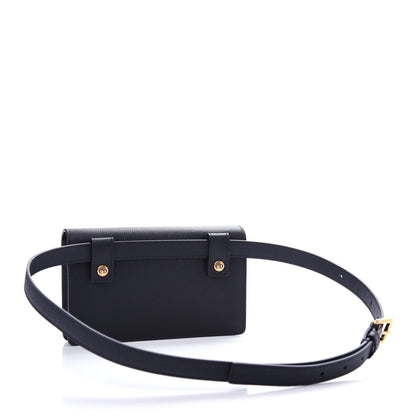 Christian Dior Grained Calfskin Saddle Belt Bag Black 3 of 11