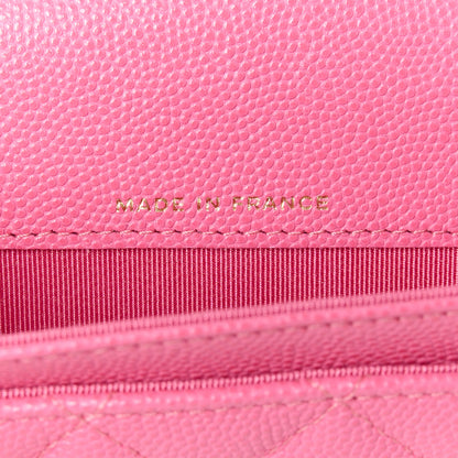 Chanel Caviar Quilted Flap Card Holder Pink 6 of 12