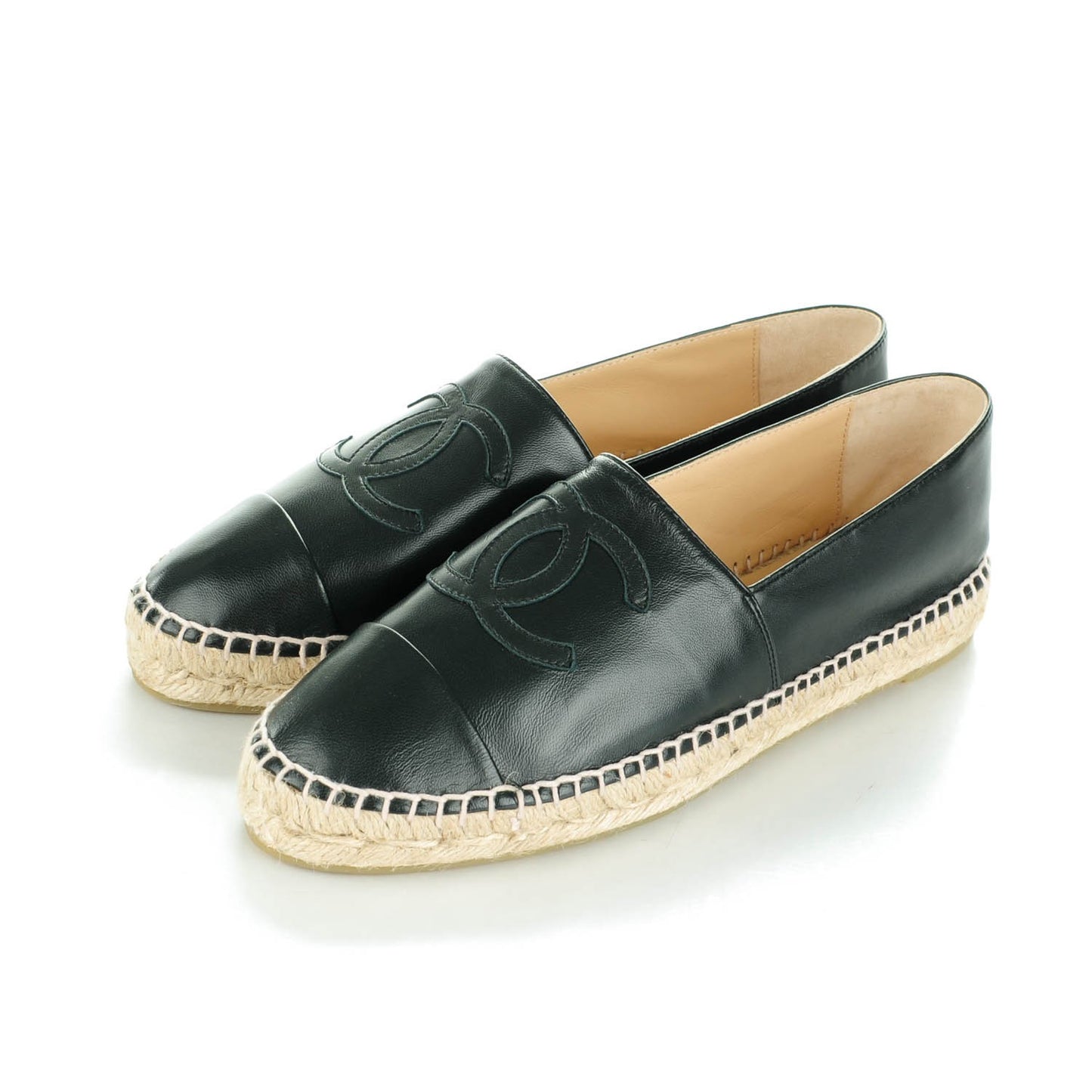 Lambskin CC Espadrilles 40 Black