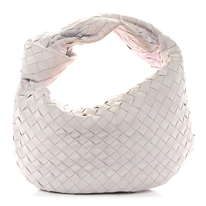 Bottega Veneta Suede Calfskin Intrecciato Teen Jodie Hobo Mirth Washed 1 of 10