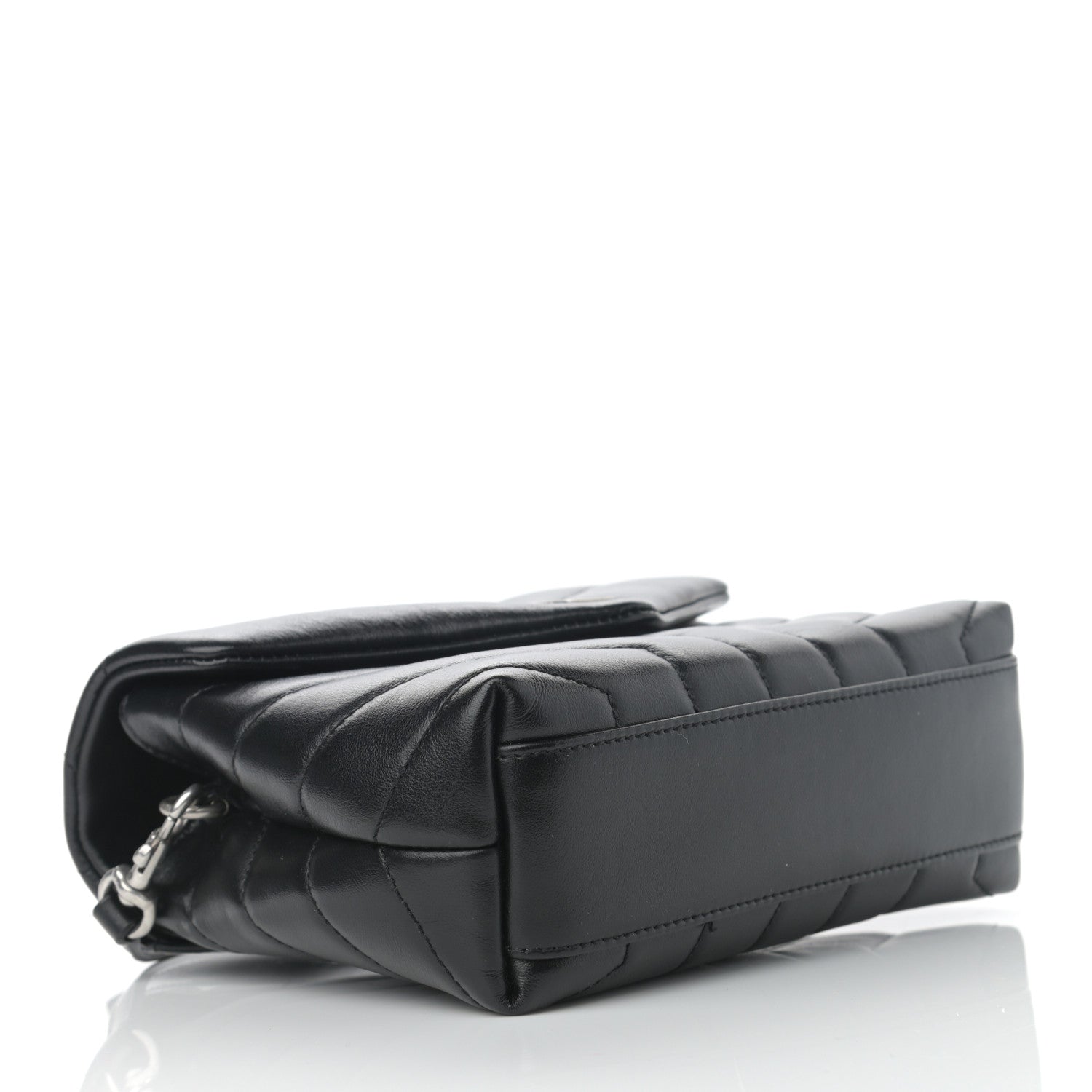 Saint Laurent Calfskin Y Quilted Monogram Toy Loulou Crossbody Bag Black 4 of 12