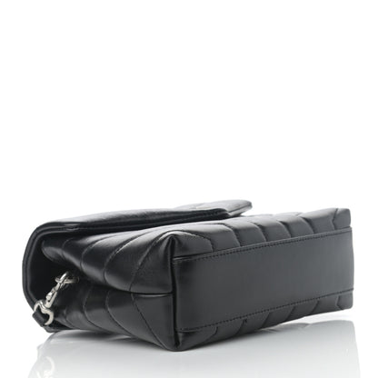 Saint Laurent Calfskin Y Quilted Monogram Toy Loulou Crossbody Bag Black 4 of 12