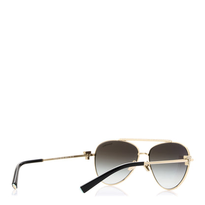 Tiffany Metal Crystal Aviator Sunglasses TF3101-B Gold 4 of 5