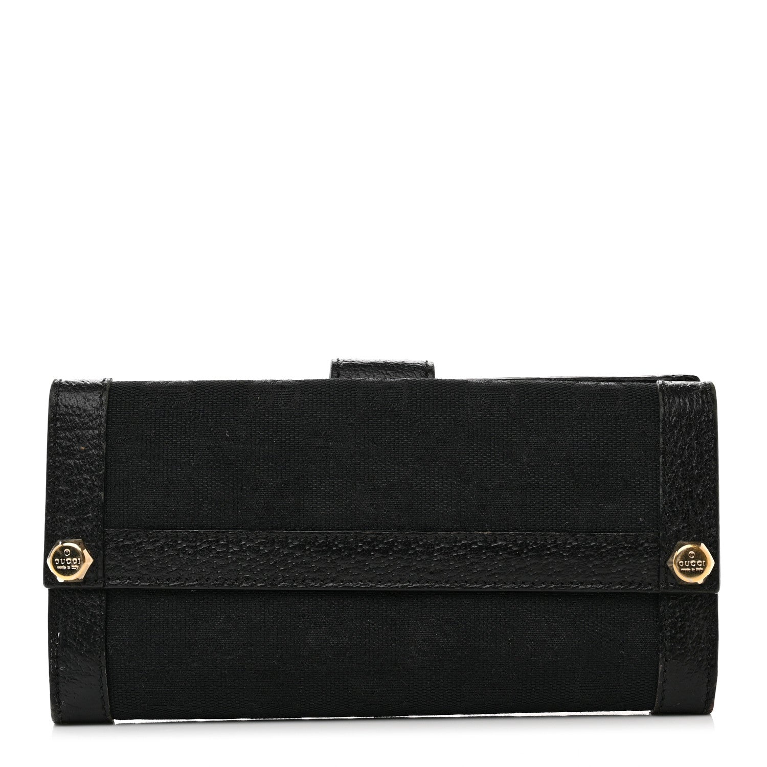 Gucci Monogram Continental Charmy Wallet Black 1 of 9