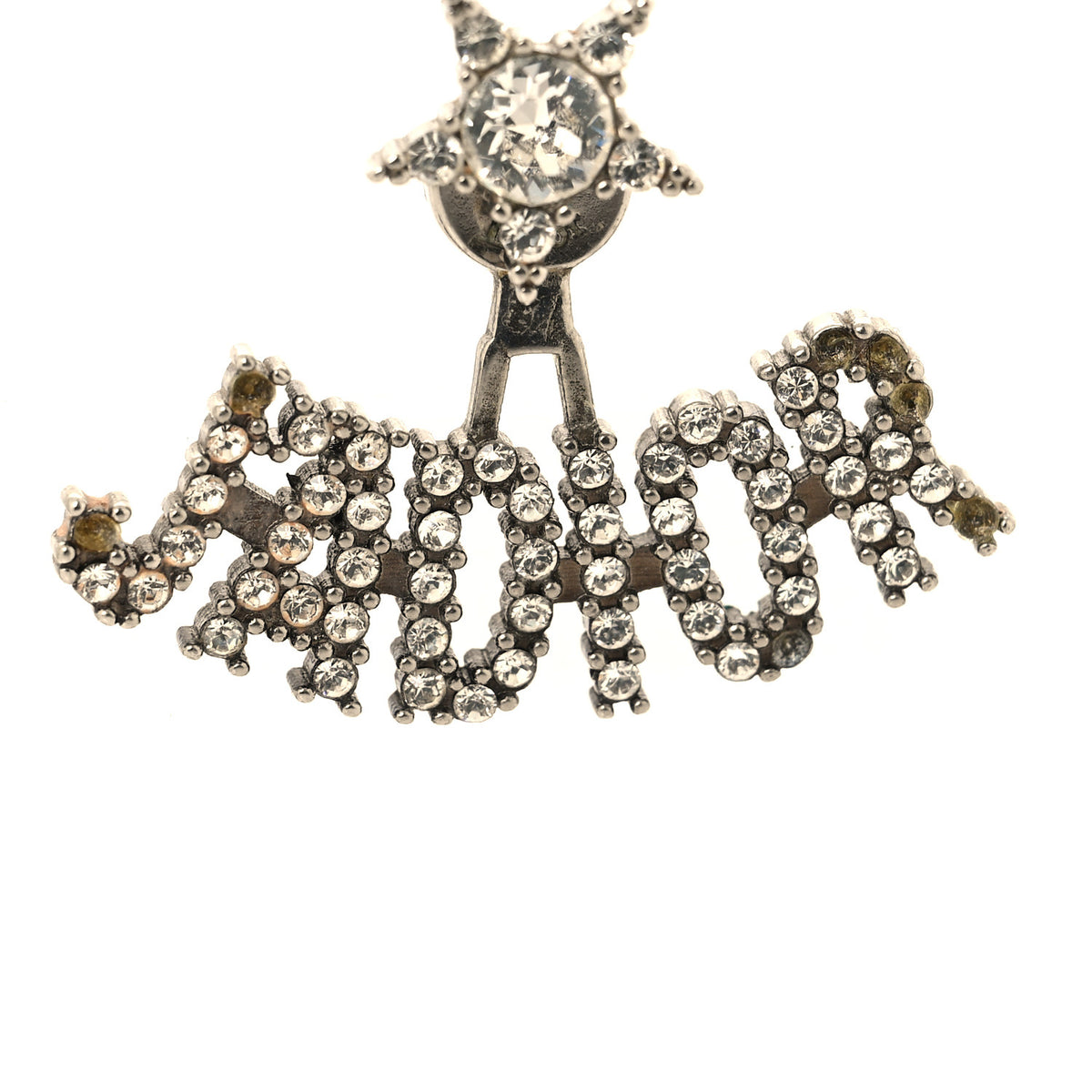 Christian Dior Palladium Crystal J'adior Earrings 5 of 5