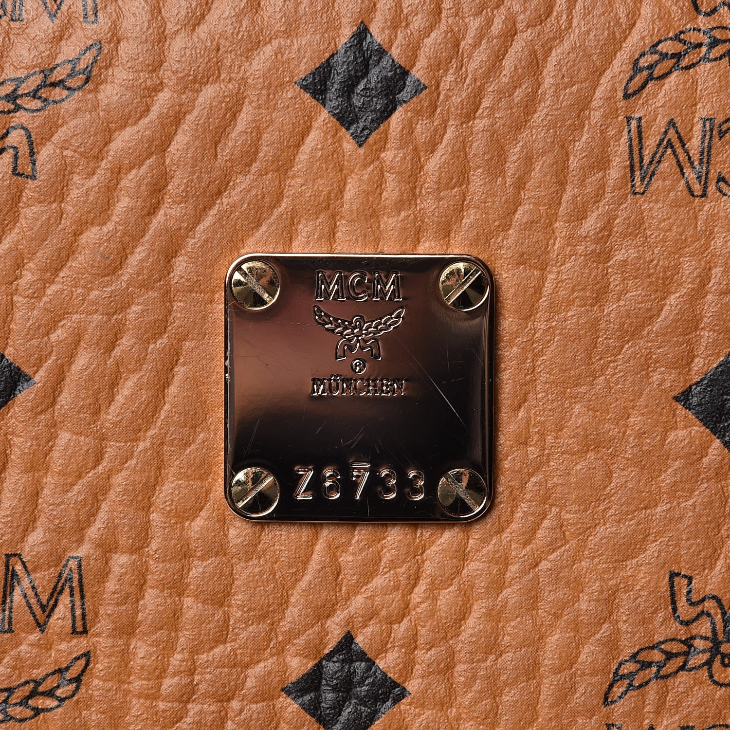 MCM Visetos Medium Stark Backpack Cognac 6 of 17