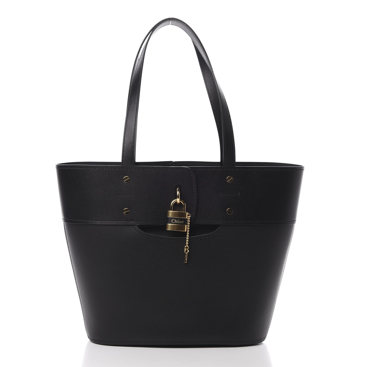 Chloe Smooth Grained Calfskin Small Aby Tote Black 3 of 10