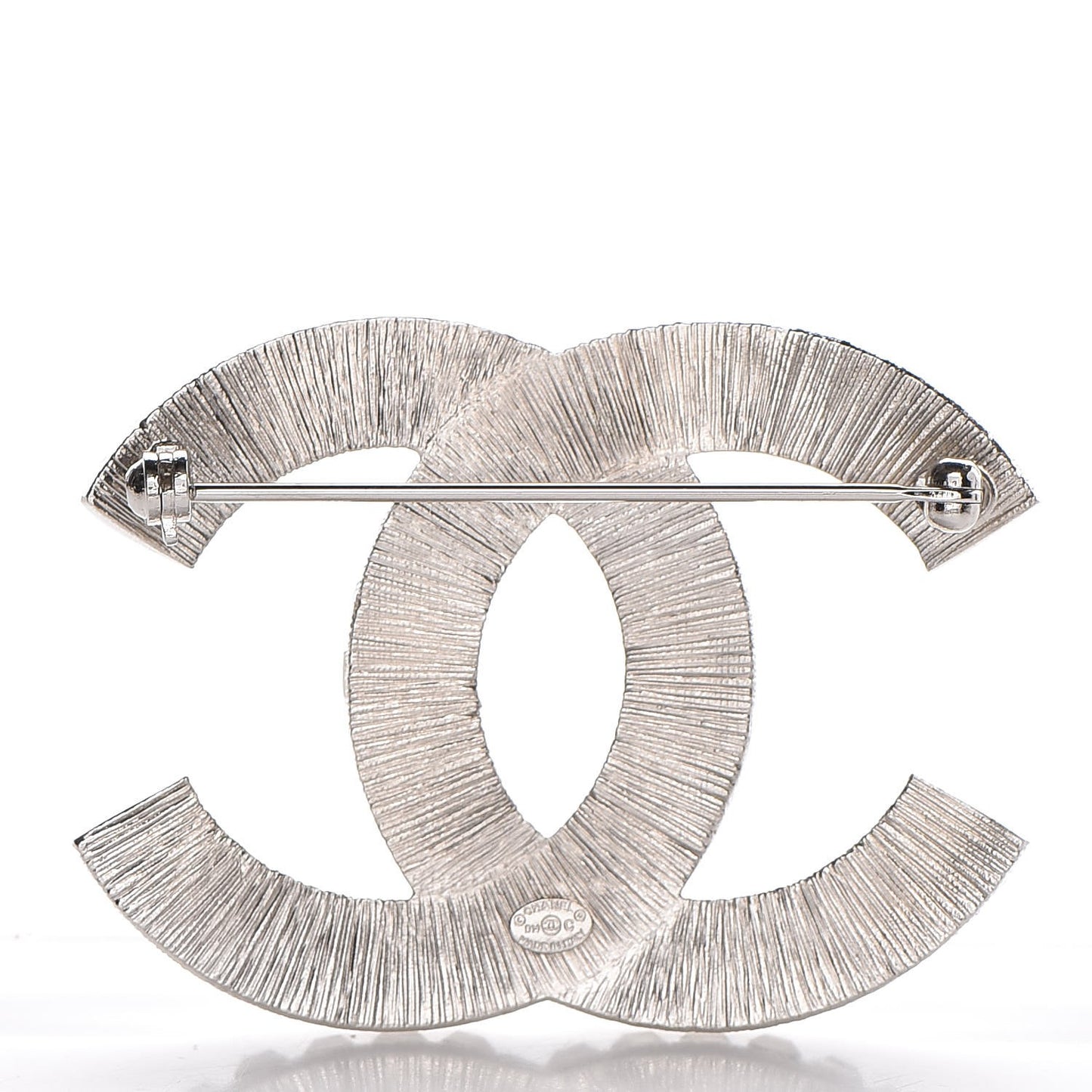 Baguette Crystal CC Brooch Gold