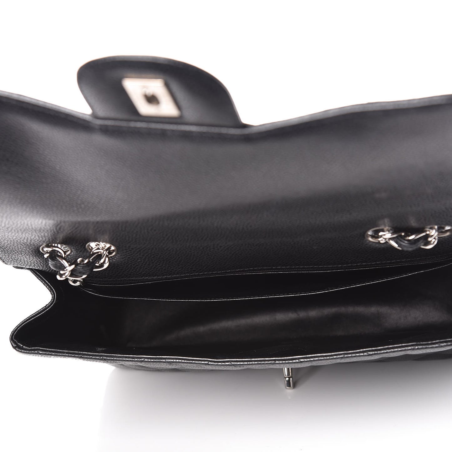 Caviar Quilted Jumbo Single Flap Black