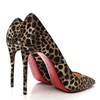Christian Louboutin Pony Madagascar Kid Kate 100 Pumps 40 Brown Black 4 of 10