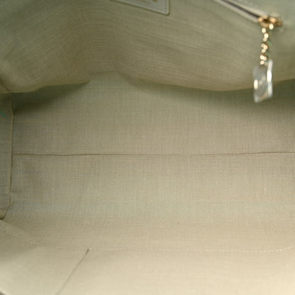 Chanel Mixed Fibers Small Deauville Tote Turquoise 6 of 12