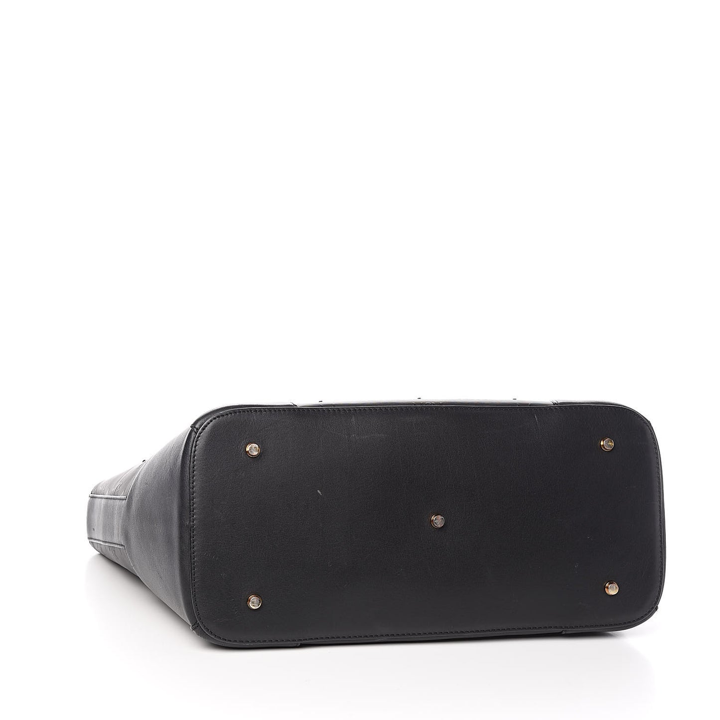 Coated Canvas Studded Shopper Tote Black