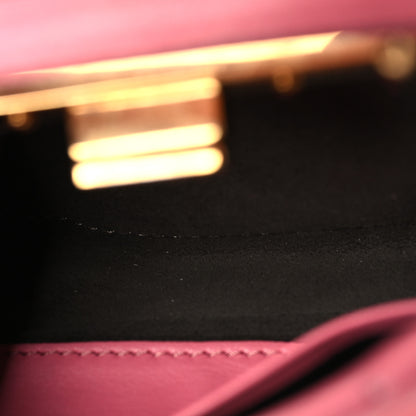 Fendi Shiny Nappa Micro Peekaboo Iconic Satchel  Rosa Fluo 5 of 11
