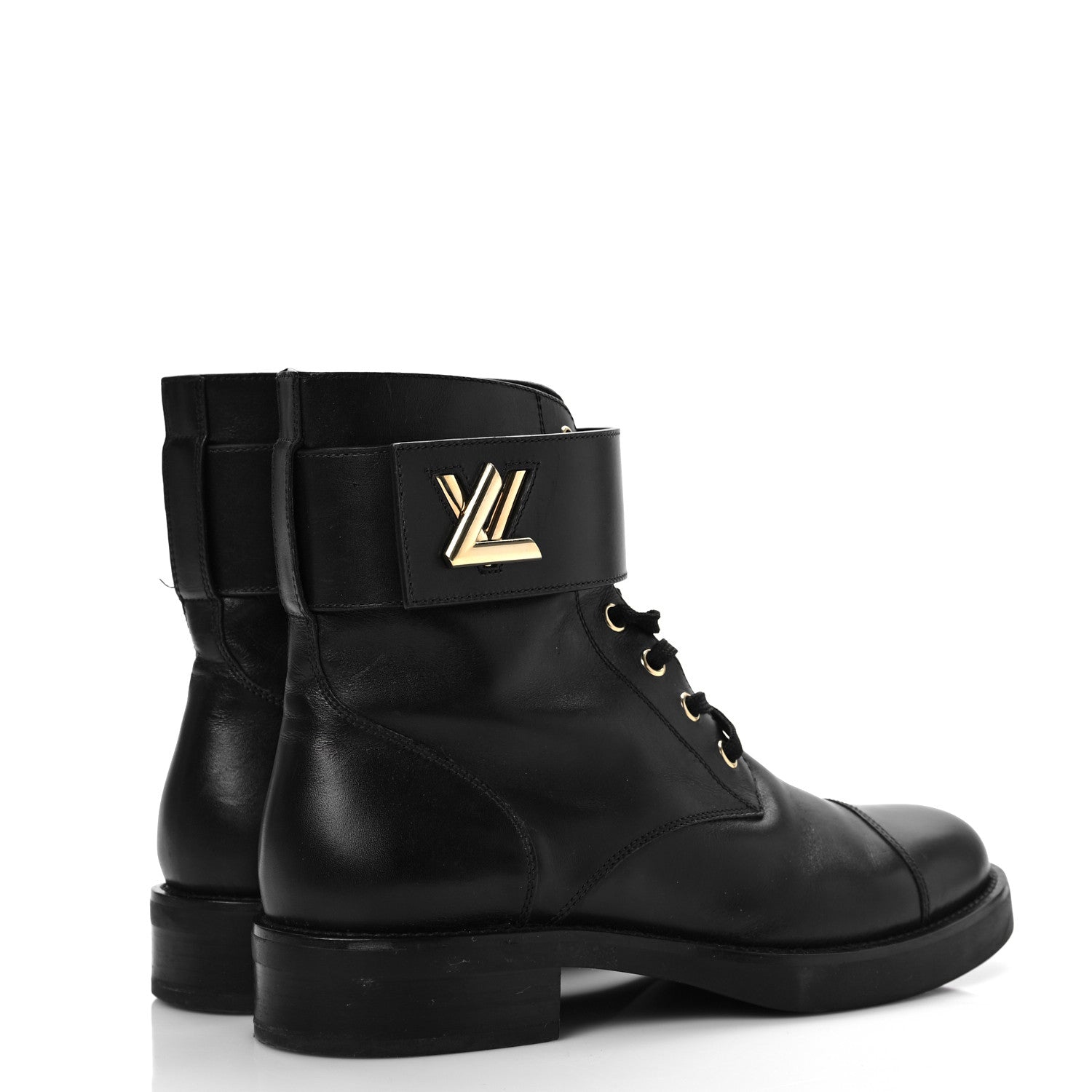 Louis Vuitton Calfskin Wonderland Ranger Boots 38 Black 3 of 7