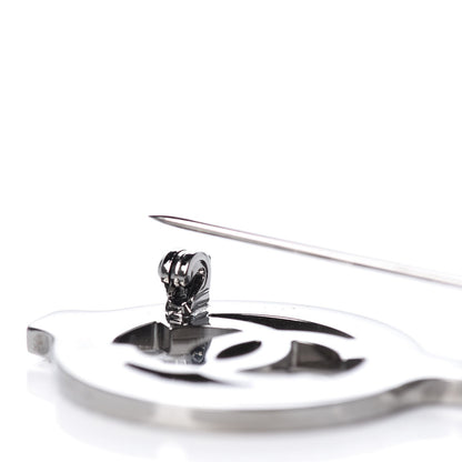 Chanel Crystal CC Sunglasses Brooch Silver 5 of 6