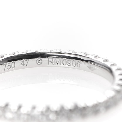 Cartier 18K White Gold Diamond 2mm Etincelle de Wedding Band Ring 47 4 4 of 5