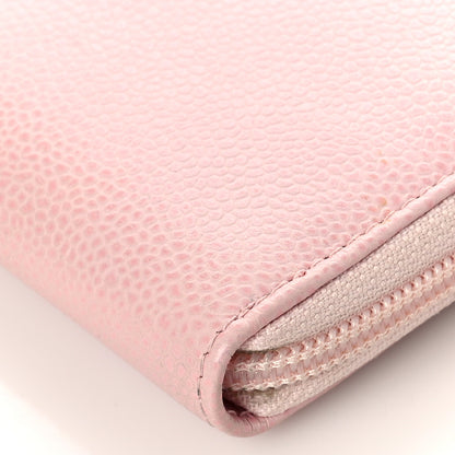 Chanel Caviar Large CC Timeless Zip Around Organizer Wallet Light Pink 9 of 10