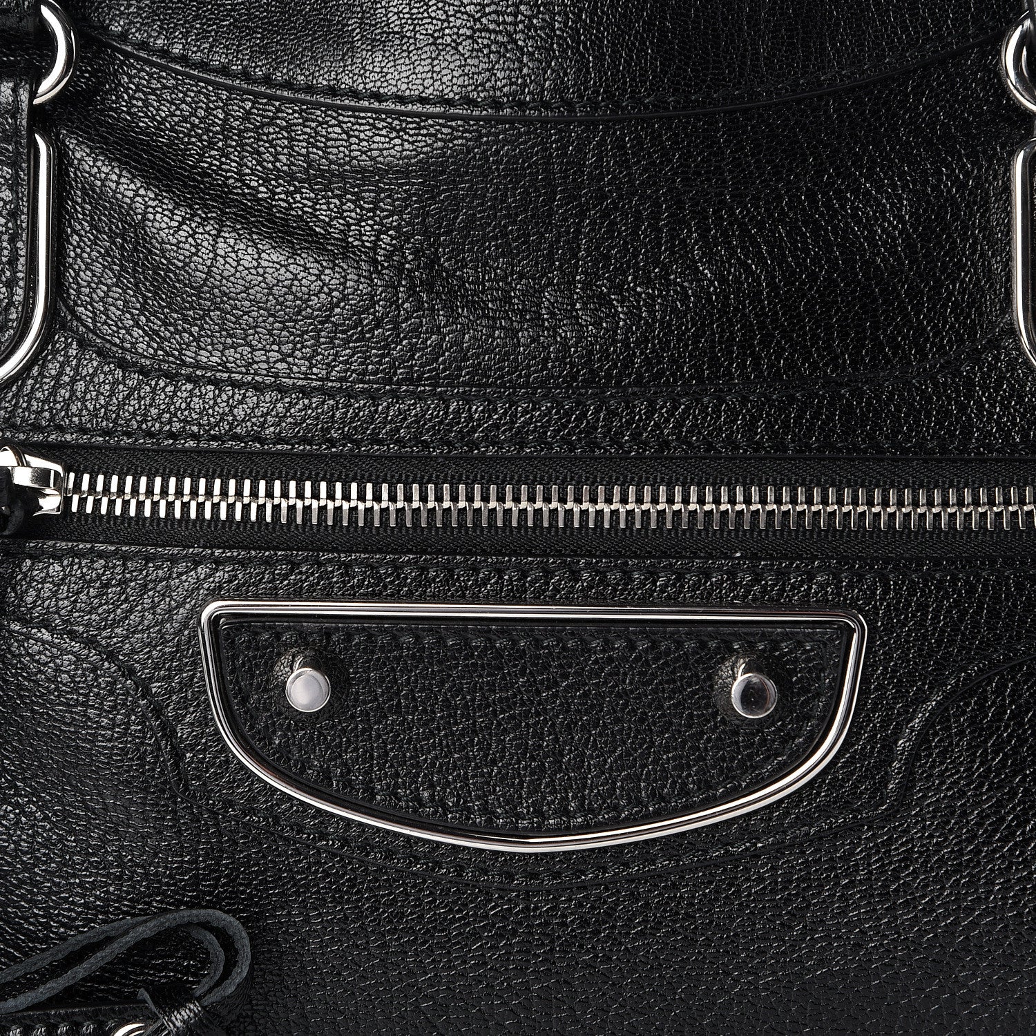 Balenciaga Chevre Silver Metallic Edge Hardware City Black 9 of 11