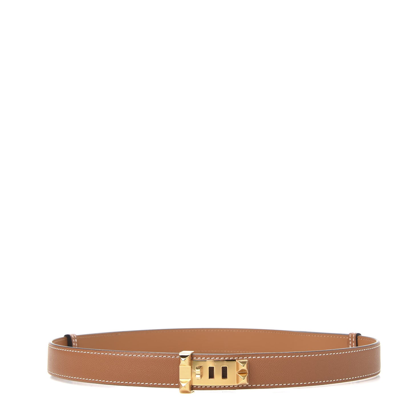 Madame Calfskin 24mm Collier De Chien Belt Gold