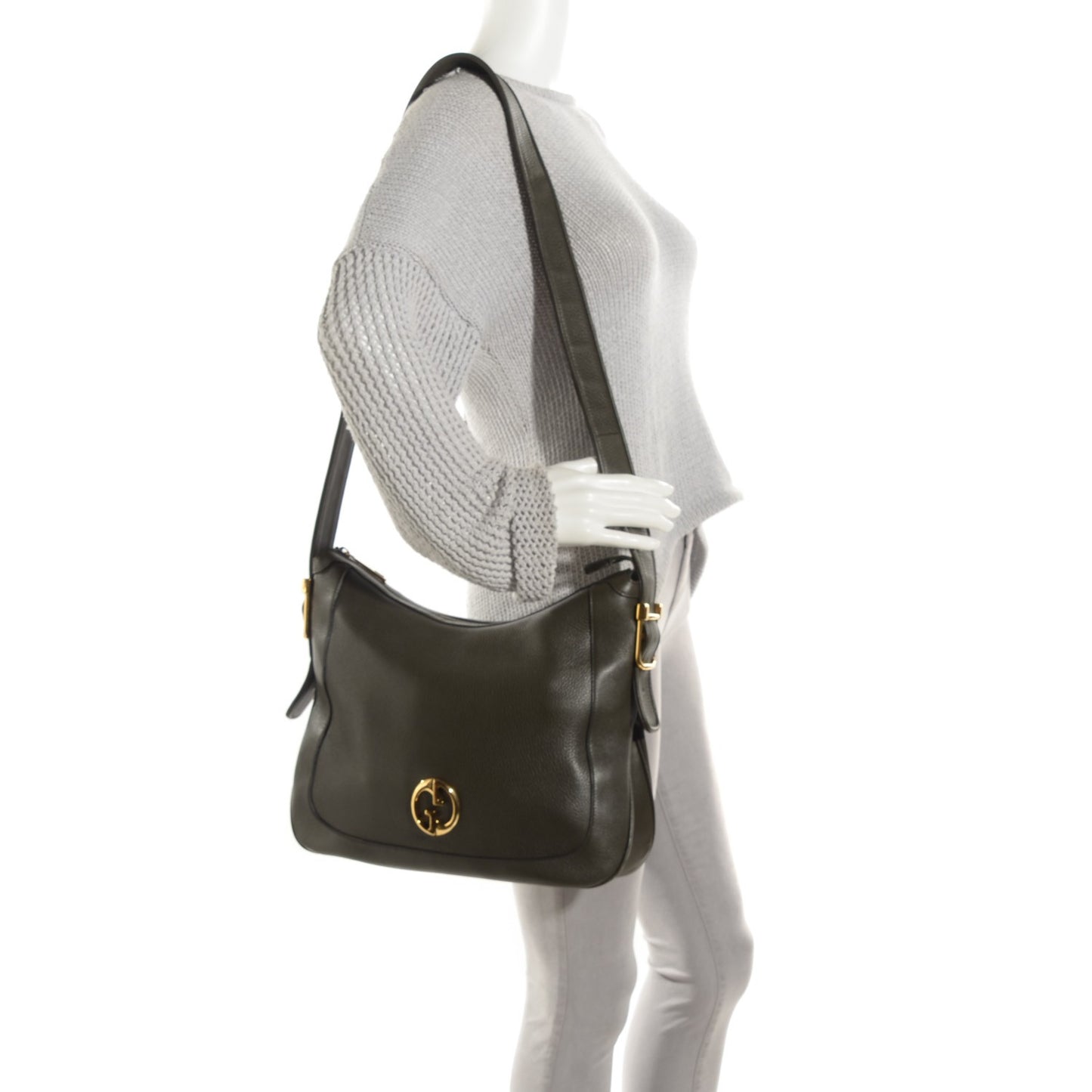 Calfskin 1973 Messenger Military Green