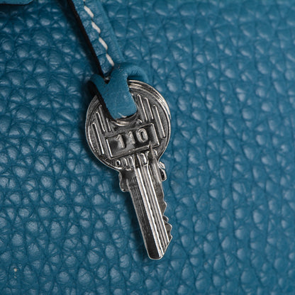 Hermes Taurillon Clemence Birkin 30 Blue Jean 13 of 28