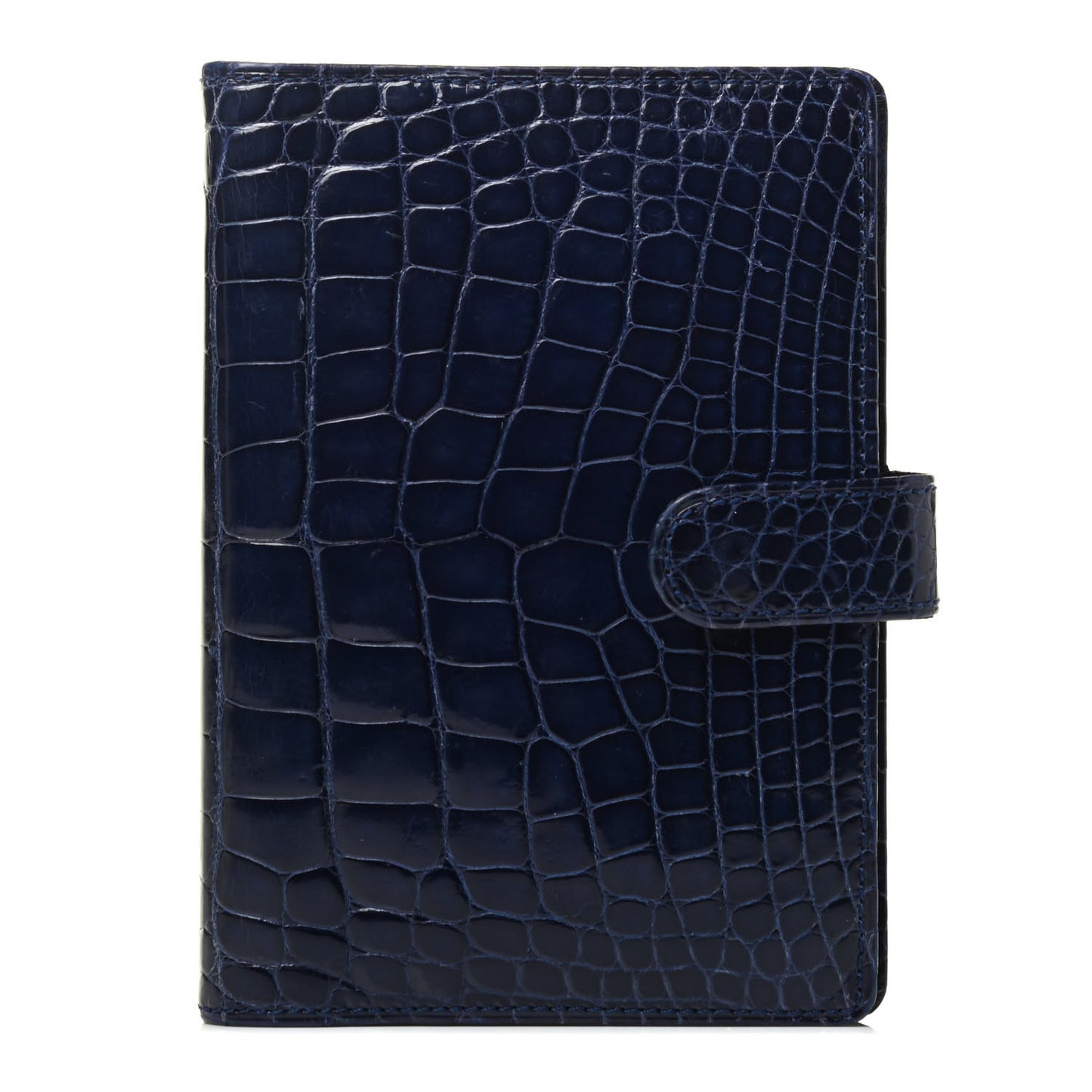 Crocodile Small Ring Agenda Cover Navy Blue