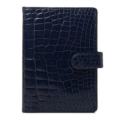 Louis Vuitton Crocodile Small Ring Agenda Cover Navy Blue 1 of 3