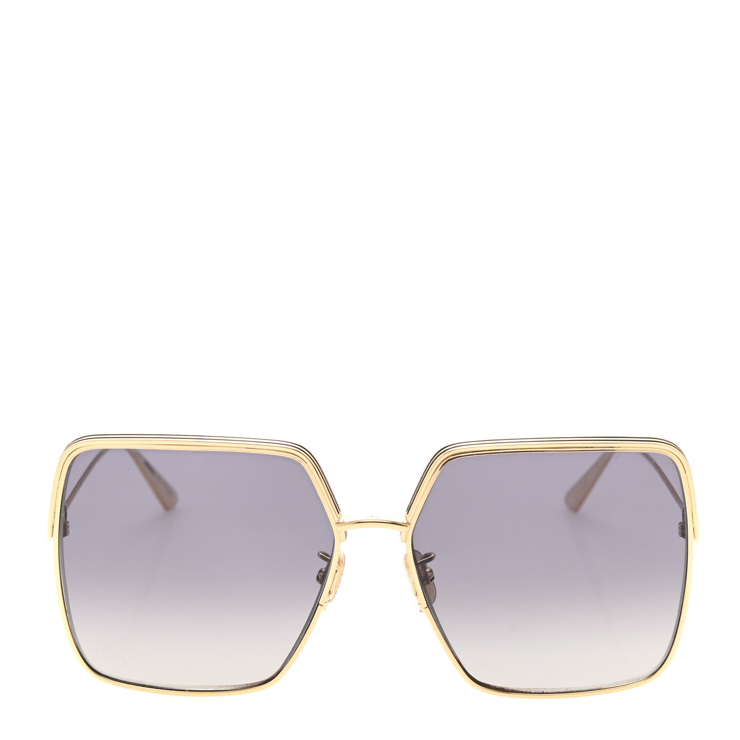 Christian Dior Metal EverDior Square Sunglasses Gold 2 of 7