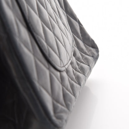 Chanel Lambskin Quilted Medium Double Flap Black 10 of 16