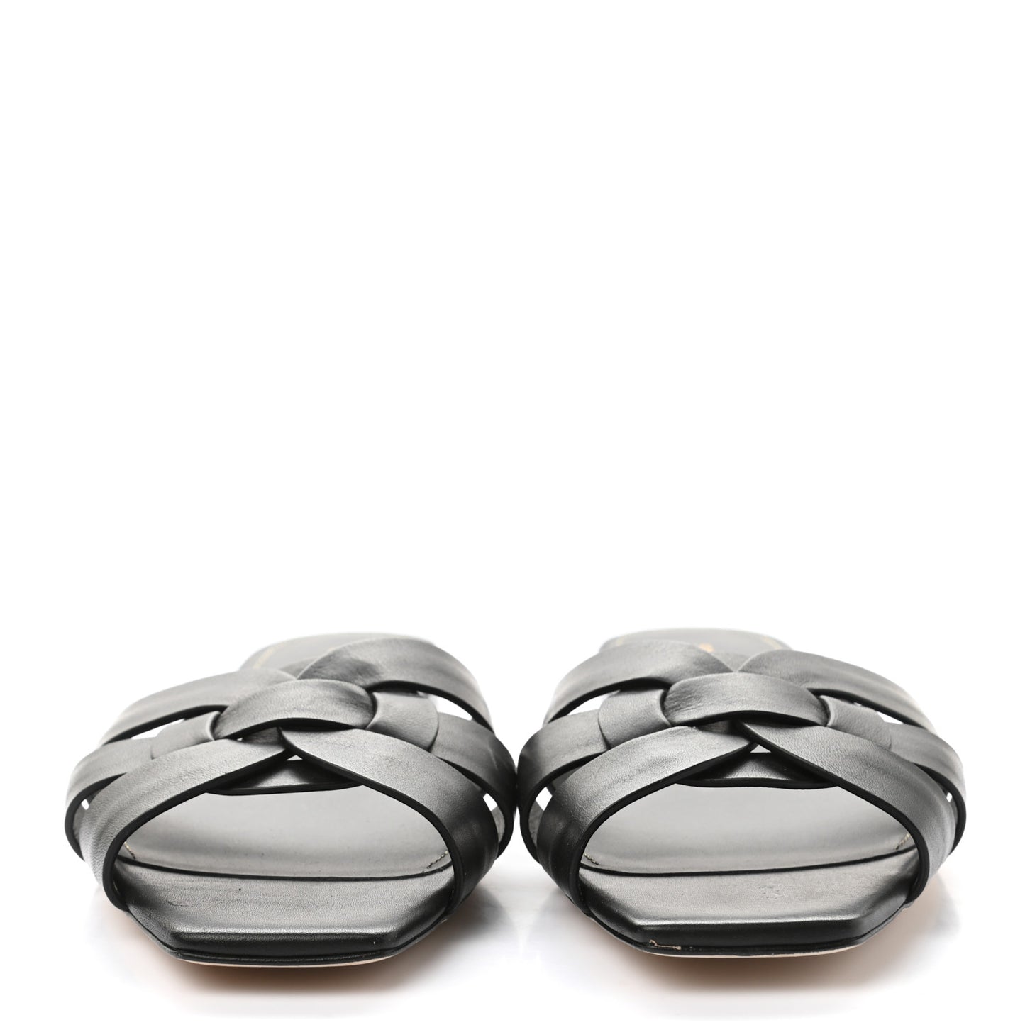 Calfskin Nu Pied 05 Slide Sandals 38.5 Black