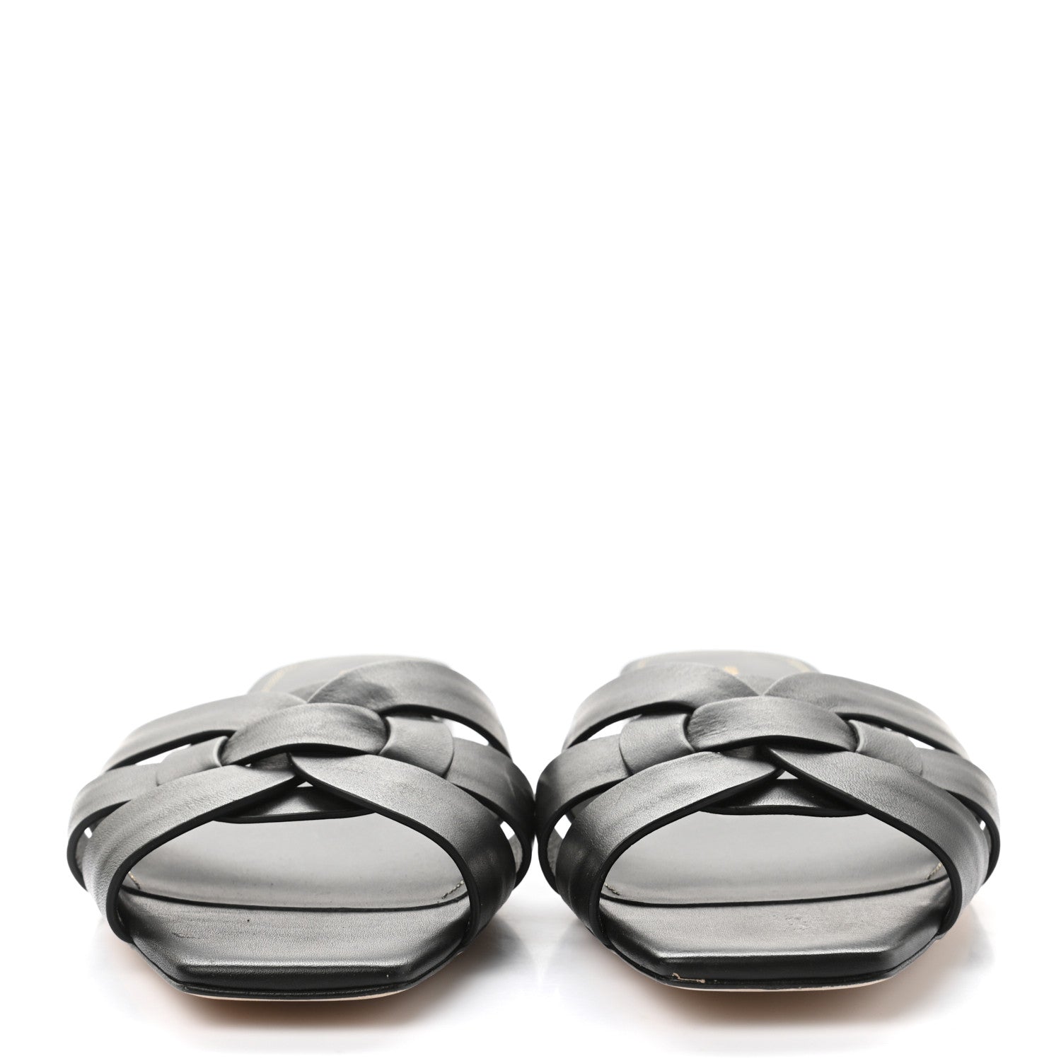 Saint Laurent Calfskin Nu Pied 05 Slide Sandals 38.5 Black 2 of 9