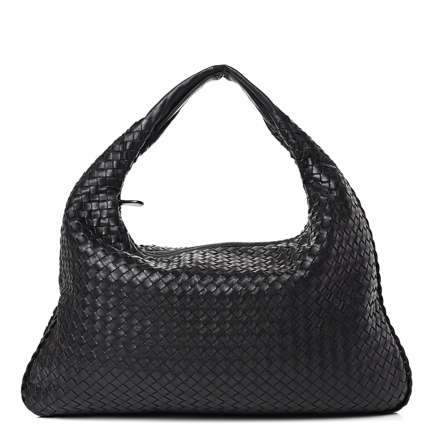 Nappa Intrecciato Large Veneta Hobo Black