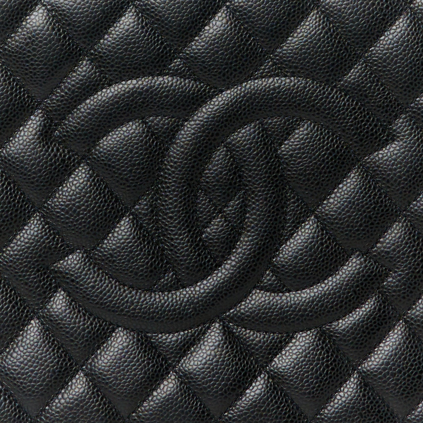 Caviar Quilted Grand Shopping Tote GST Black
