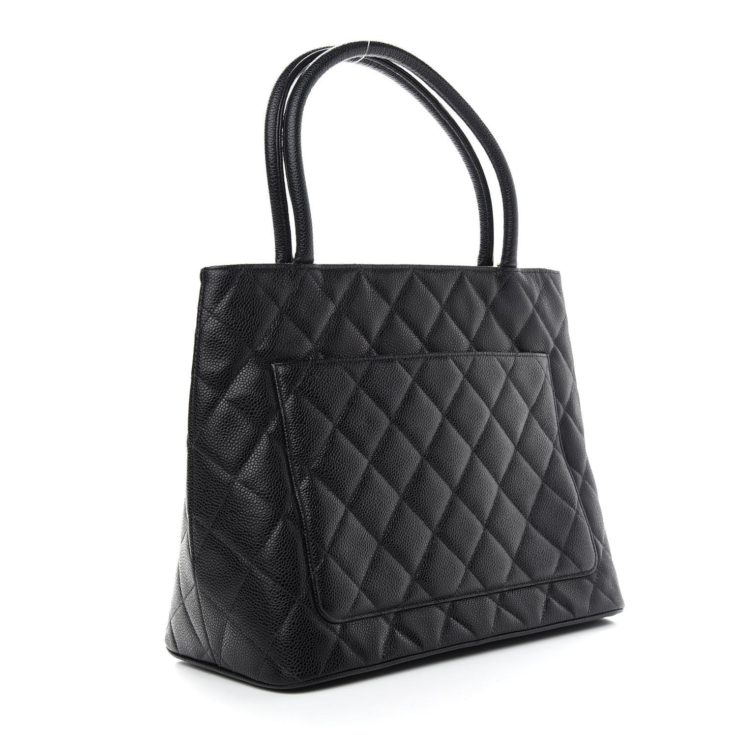 Caviar Quilted Medallion Tote Black