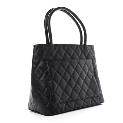 Chanel Caviar Quilted Medallion Tote Black 3 of 10