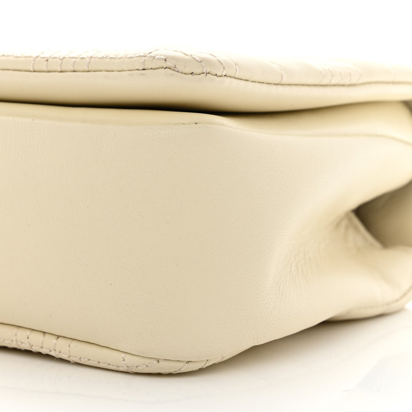 Lambskin Quilted Small Lola Bag Pale Vanille