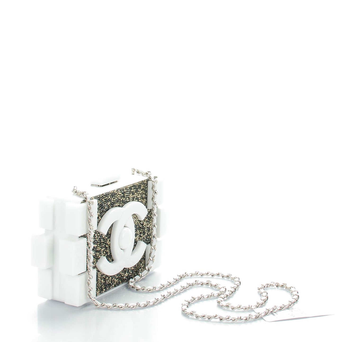 Plexiglass Crystal Lego Clutch White