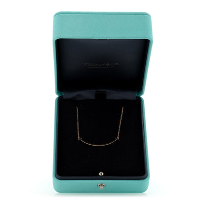 Tiffany 18K Rose Gold Small T Smile Pendant Necklace 5 of 5