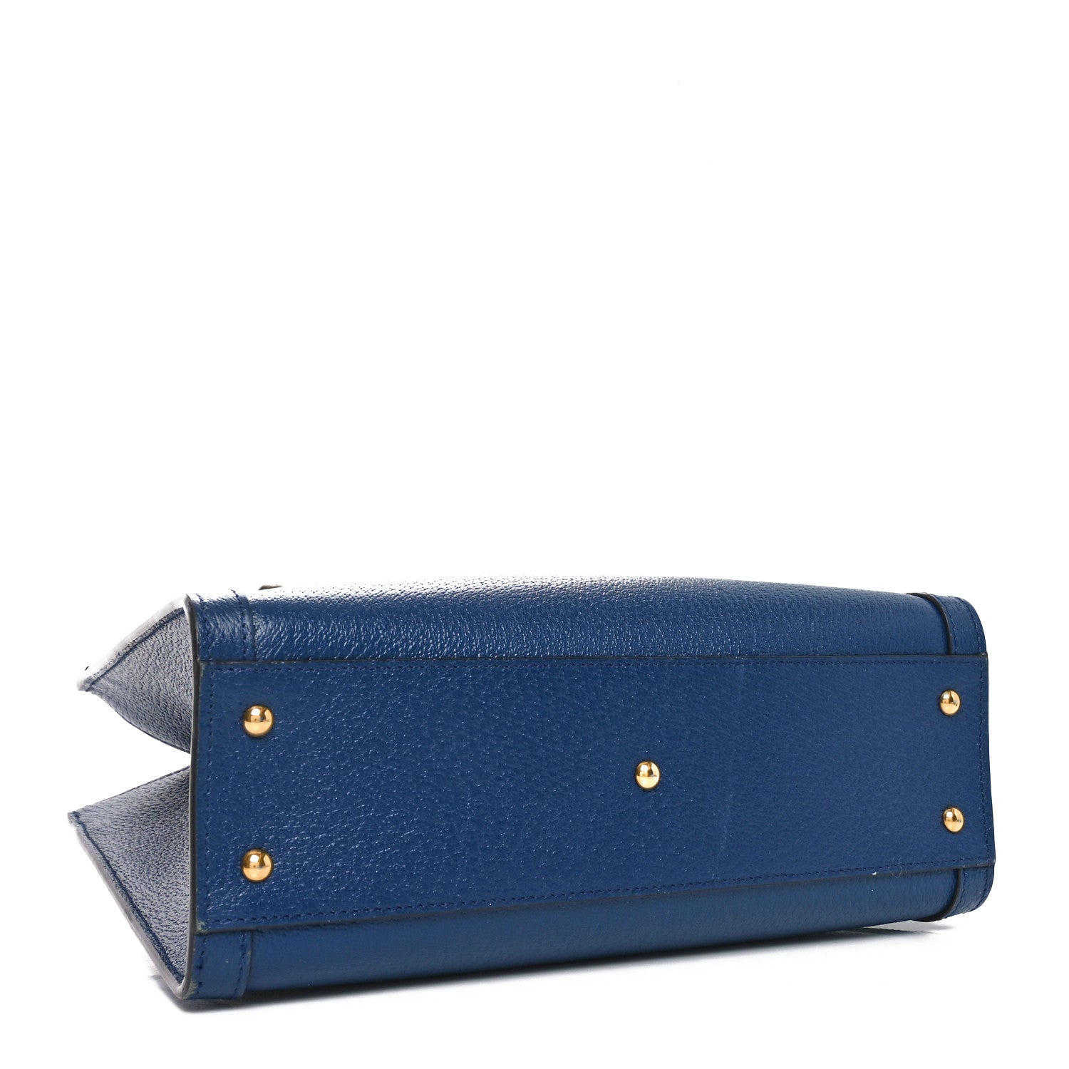 Gucci Textured Dollar Calfskin Web Small Diana Tote Bag Royal Crop 4 of 10